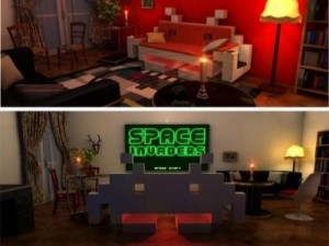 A-sofa-in-the-living-room-Space-Invaders
