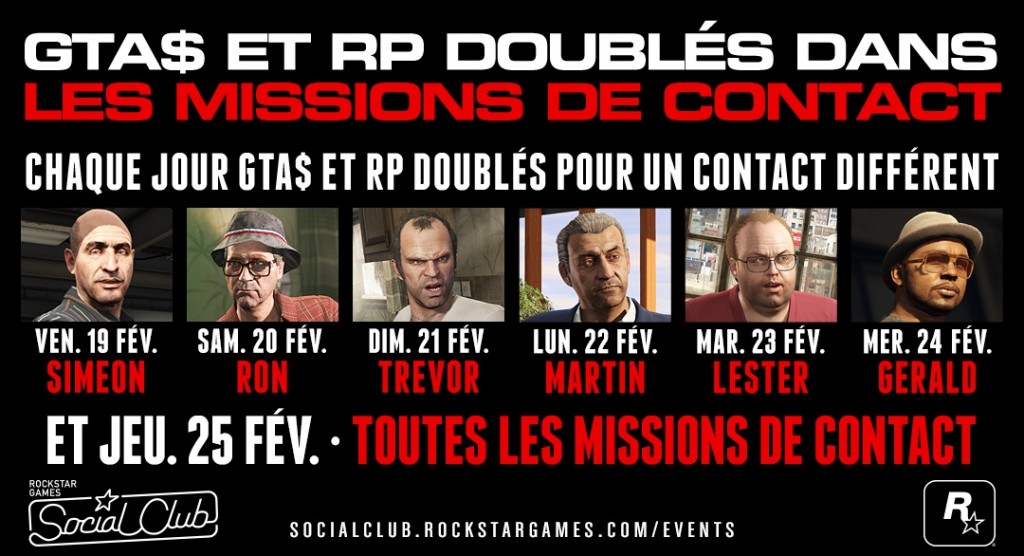 GTA Online GTA$ et RP doublés dans l'évenement Des amis haut placés