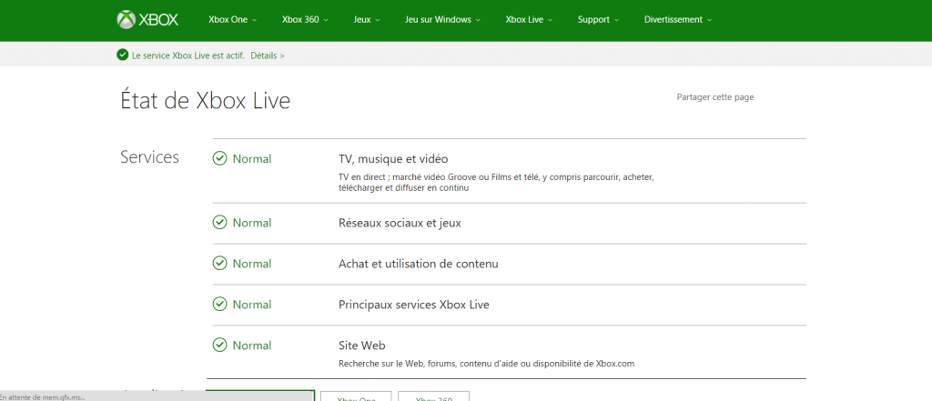 Service Xbox Live limité : 05/03/2016