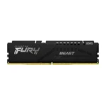 Barrette de mémoire DDR5 Kingston FURY Beast noire sur fond blanc