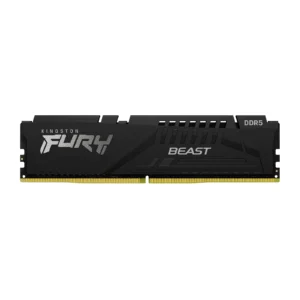 Barrette de mémoire DDR5 Kingston FURY Beast noire sur fond blanc