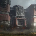 Vaisseau Terran posé sur un terrain hostile dans le nouveau StarCraft