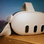 Un casque Meta Quest 3 vu de face