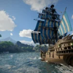 Crimson Desert Charting the Unknown, un navire en mer