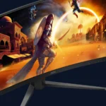 L'ecran gaming incurve AOC CQ32G4ZA vu de trois quarts