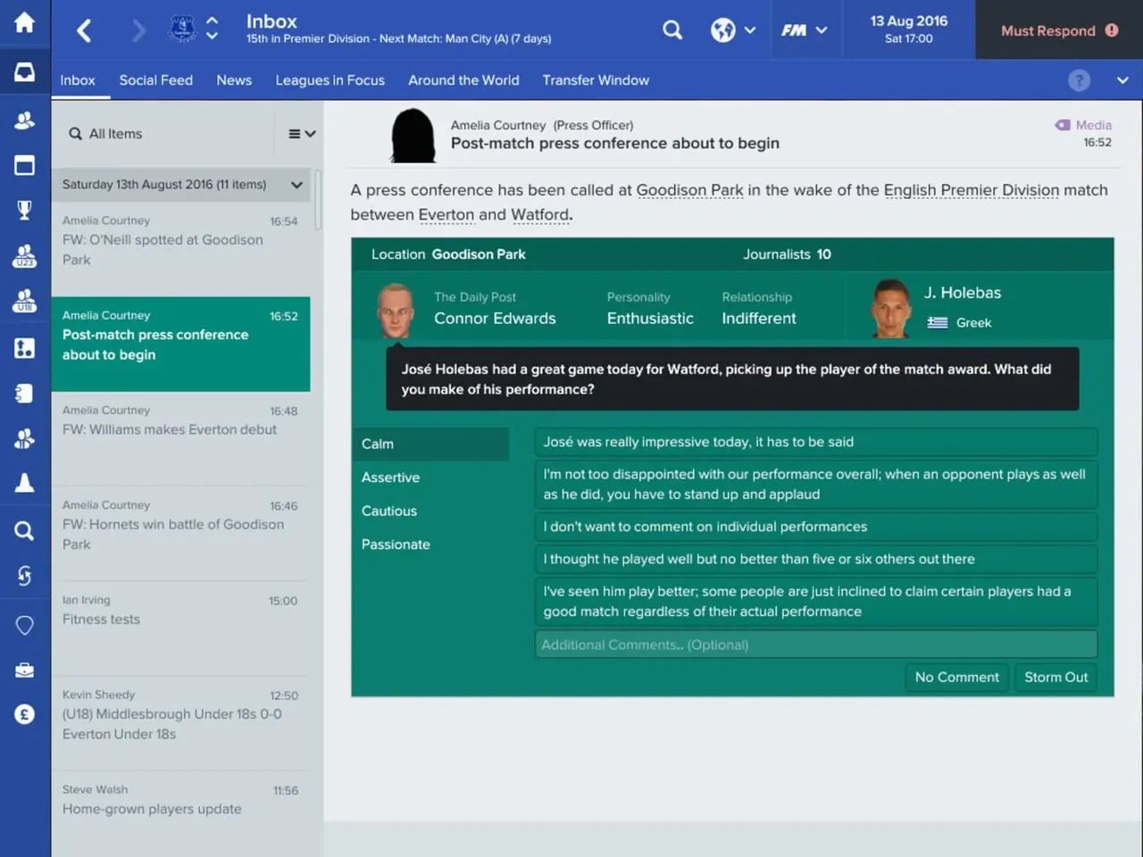 Capture du jeu Football Manager 2017