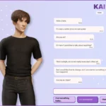 L'interface de l'IA compagnon dans Limerence