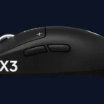 La souris Logitech G PRO X3 Superstrike vue de profil