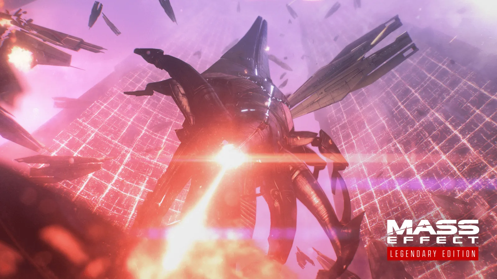 Un Moissonneur attaque la Citadelle dans Mass Effect Édition Légendaire