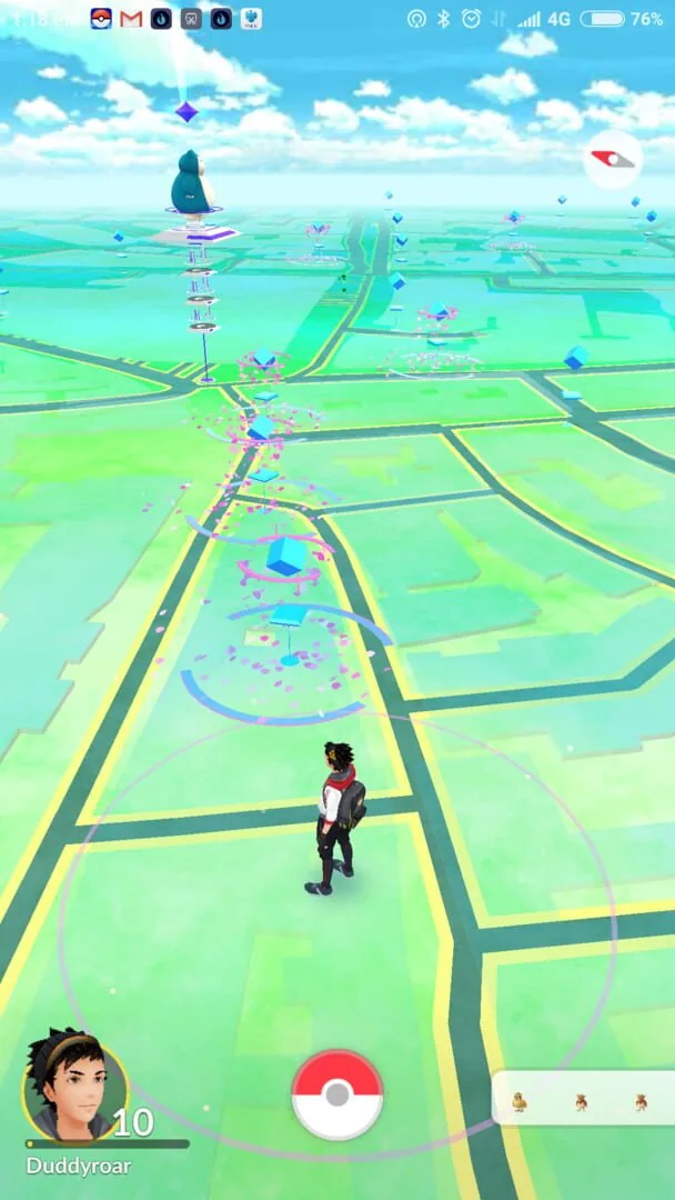 Capture du jeu Pokemon Go