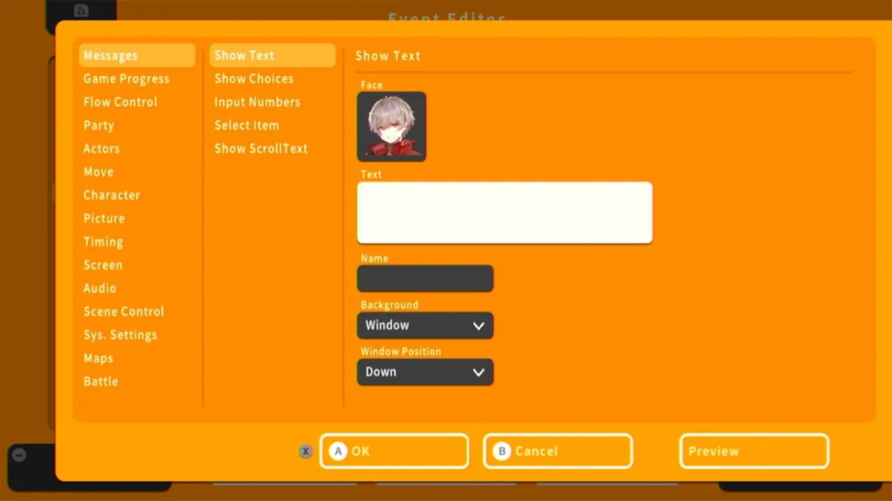 Capture du jeu RPG Maker With