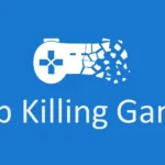Logo du mouvement Stop Killing Games, manette blanche qui se désagrège sur fond bleu