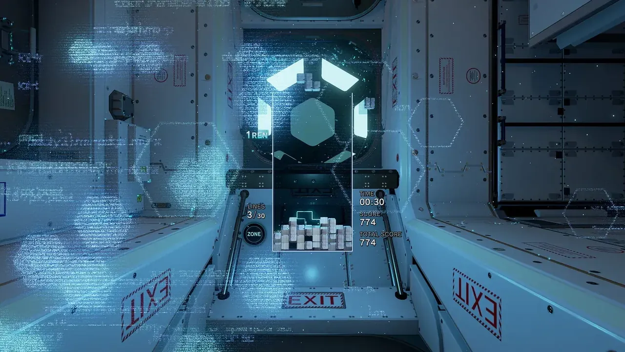 Capture du jeu Tetris Effect