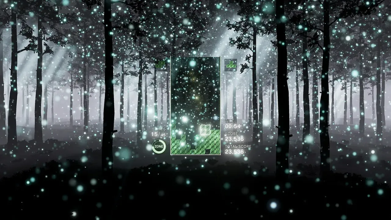 Capture du jeu Tetris Effect