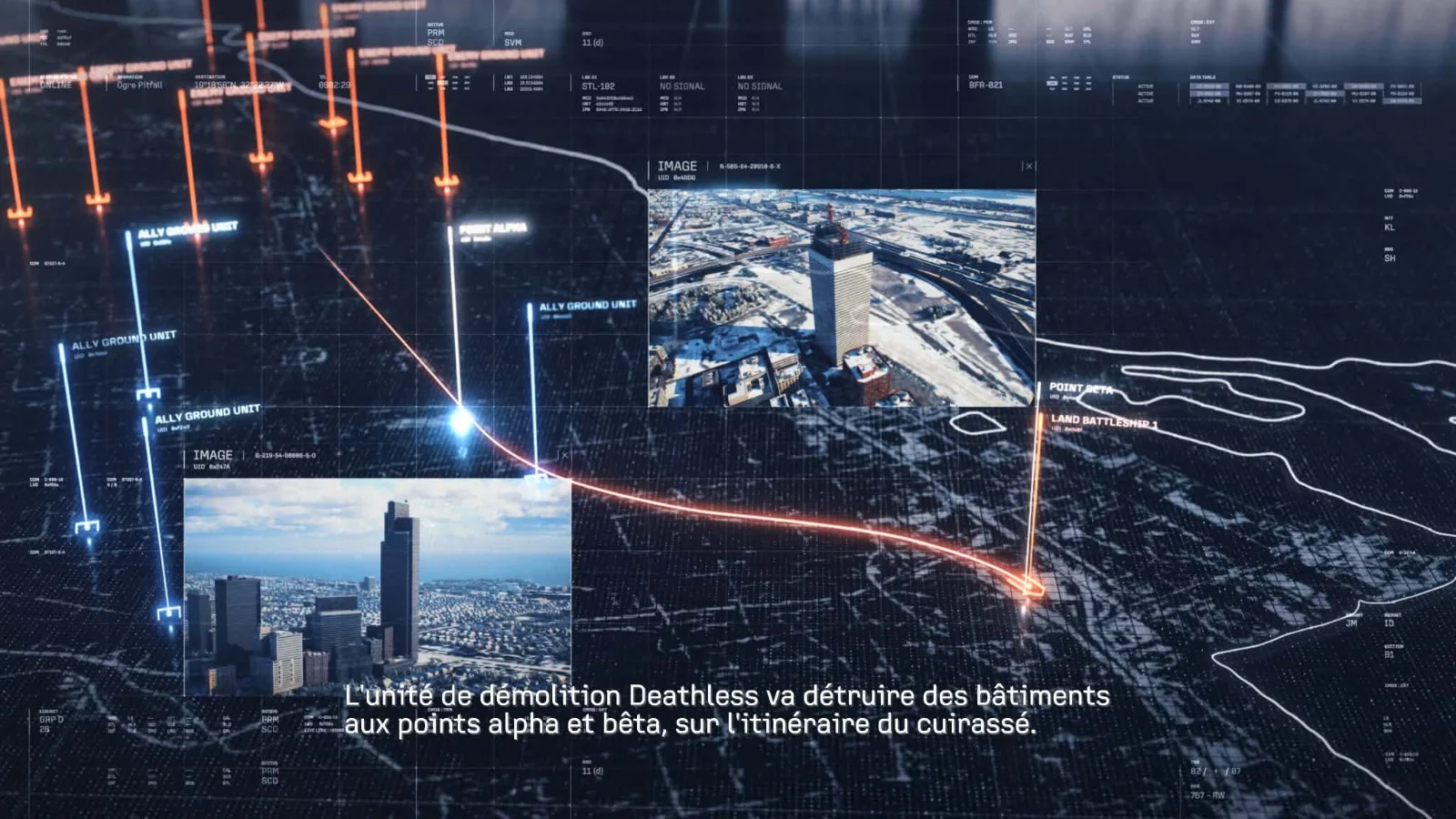 Ace Combat 8: Wings of Theve, carte de préparation de mission avant le décollage