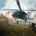 Battlefield 6 : un hélicoptère survole des soldats dans les hautes herbes