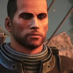 Le commandant Shepard dans Mass Effect Édition Légendaire, développé par BioWare