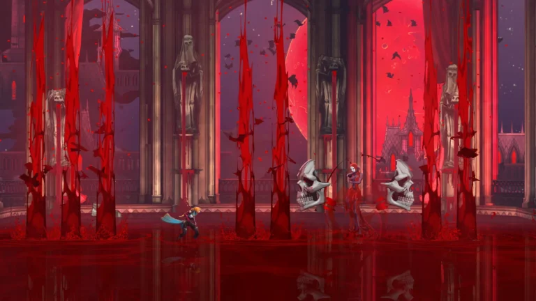 Une cathédrale rouge dans Castlevania: Belmont's Curse