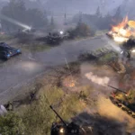 Company of Heroes 3, bataille de chars dans un village