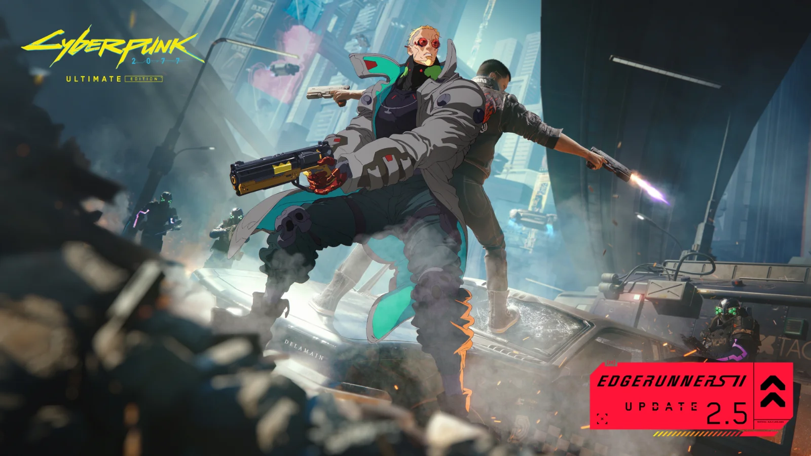 Illustration officielle de la mise à jour 2.5 Edgerunners 2 de Cyberpunk 2077