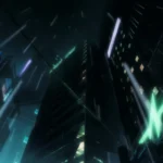 Night City de nuit, visuel officiel de Cyberpunk: Edgerunners 2