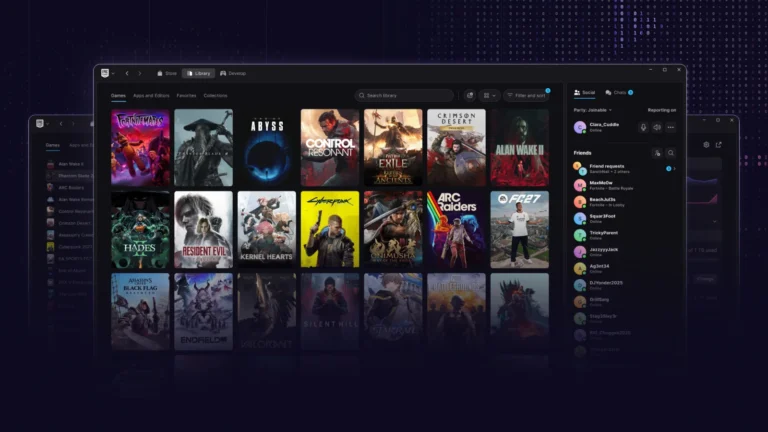 Interface du nouvel Epic Games Launcher en préversion