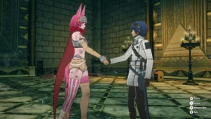 Deux personnages se serrent la main dans Metaphor: ReFantazio sur Nintendo Switch 2