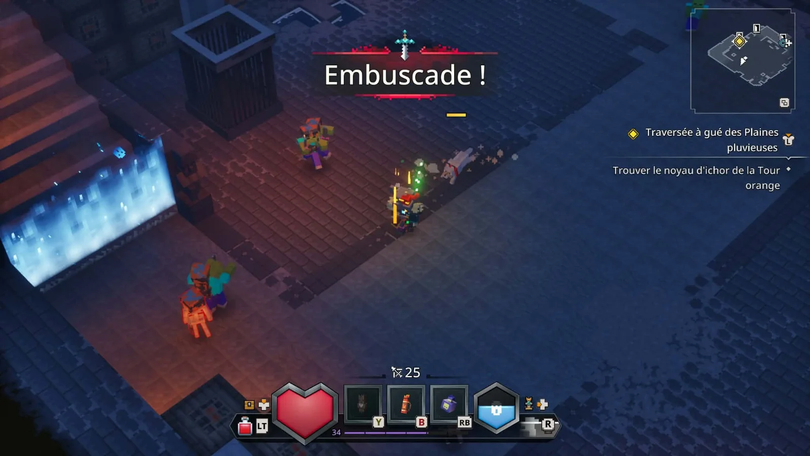 Une embuscade dans un donjon de Minecraft Dungeons II