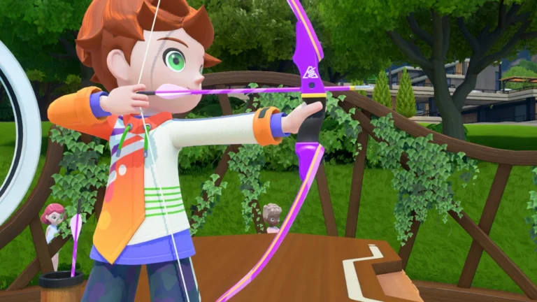 Nintendo Switch Sports Resort : un Sportsmate au tir à l’arc sur l’île Wuhu