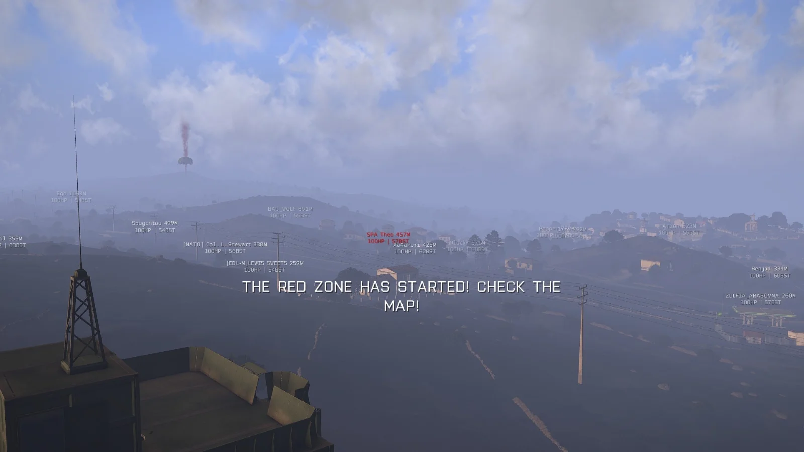 Le mod Battle Royale de PlayerUnknown sur Arma 3, annonce de la zone rouge
