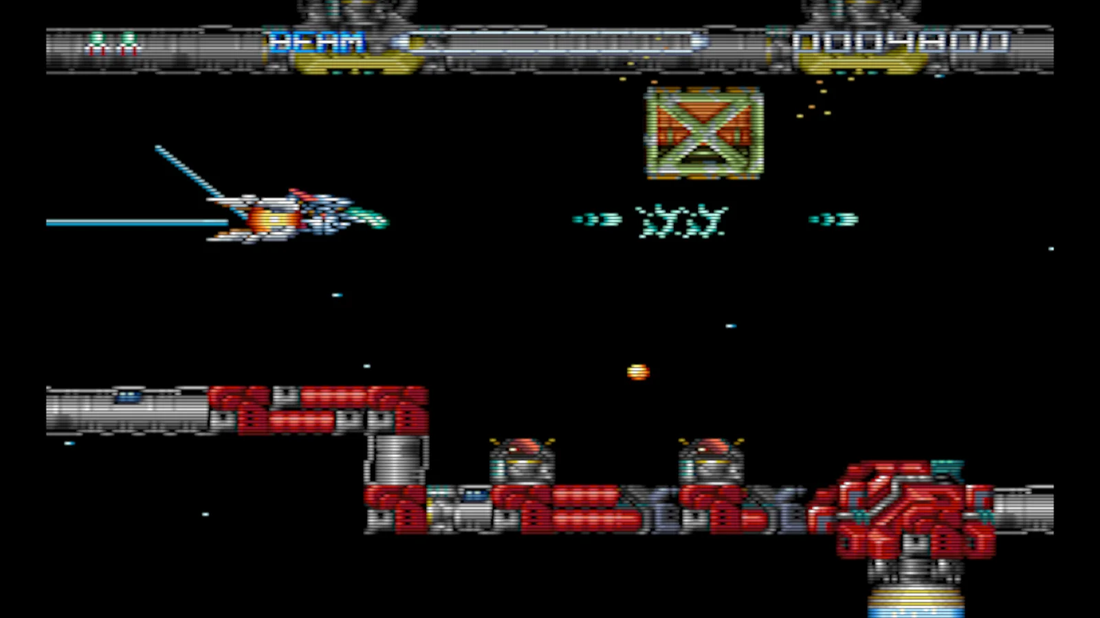 R-Type Dimensions III sur Xbox Series X : le vaisseau et son Force dans le rendu de 1993