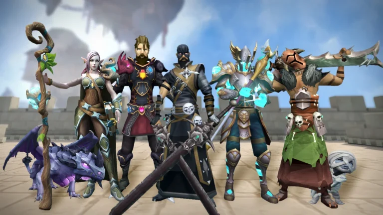 Héros de RuneScape en armure, capture officielle