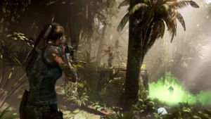 Lara Croft dans la jungle de Shadow of the Tomb Raider