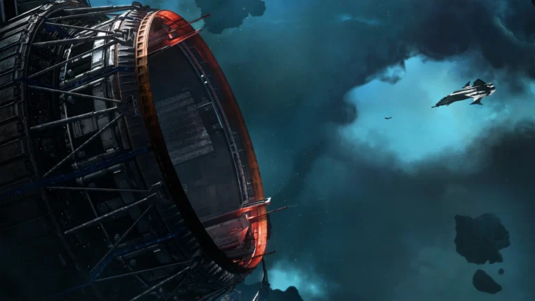 Une station spatiale et un vaisseau dans Squadron 42