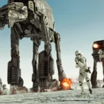 Bataille avec des AT-AT dans Star Wars Battlefront II