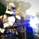 Un soldat clone fait feu dans STAR WARS Zero Company