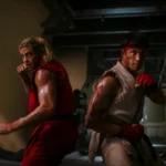 Ken et Ryu face à face dans le film Street Fighter de Kitao Sakurai