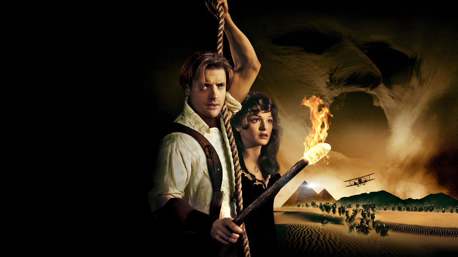 Rick et Evelyn dans La Momie (1999), visuel officiel