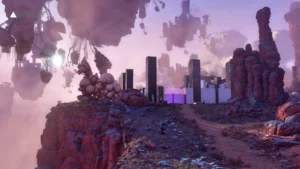 The Talos Principle 3 : paysage désertique rose de l’Anomalie