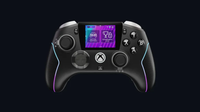 Manette Turtle Beach Stealth Ultra II vue de face, écran tactile allumé
