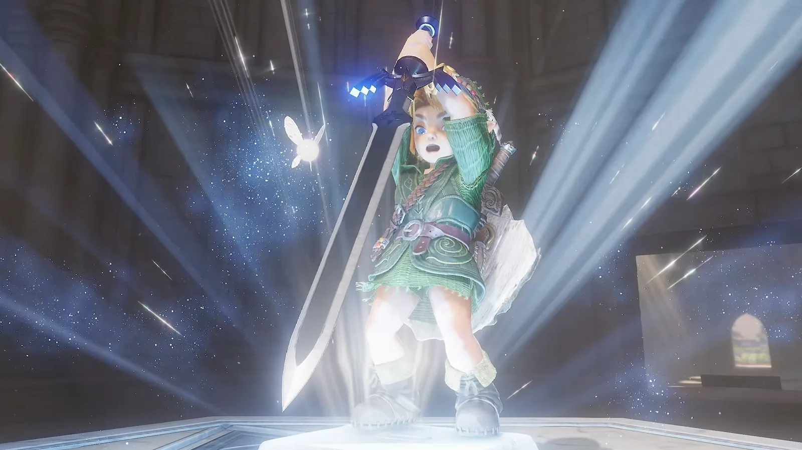 Link enfant tire l'Épée de légende dans le remake Switch 2 de Zelda: Ocarina of Time
